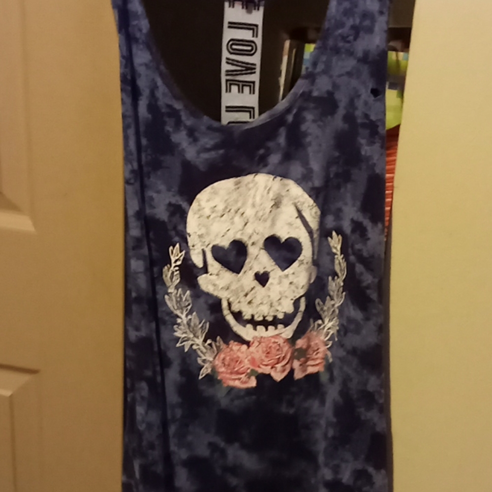 Size 2X Skull tank racerback